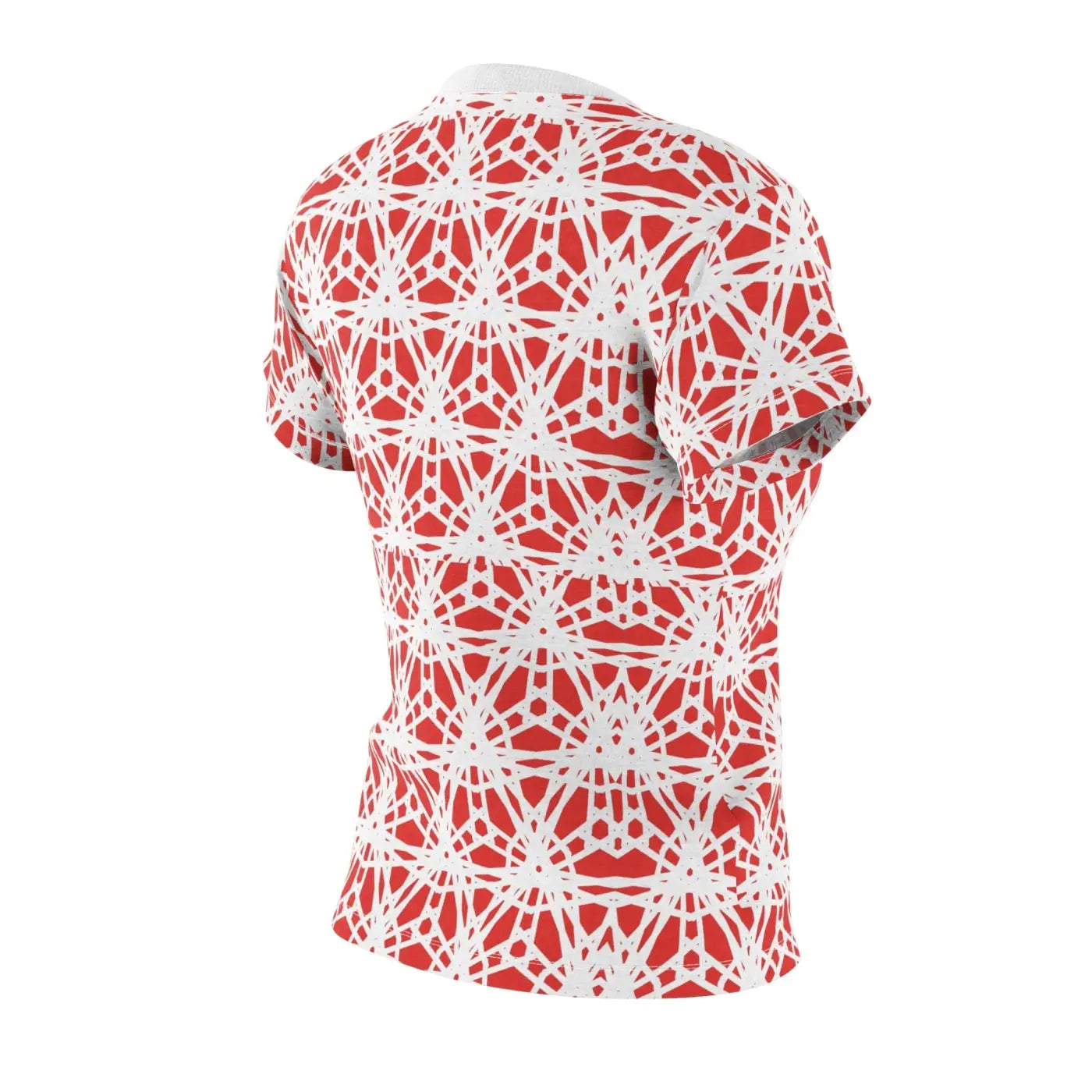 Abstract Red Pattern Tee - Polyester Comfort Fit - DipaliZ