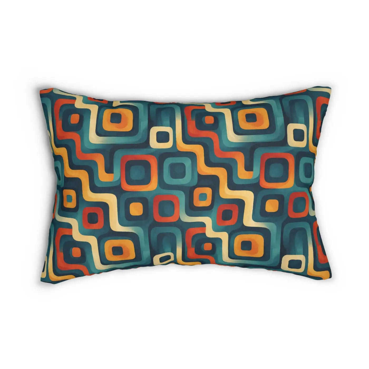 Abstract Pattern Lumbar Pillow - Spun Polyester - DipaliZ