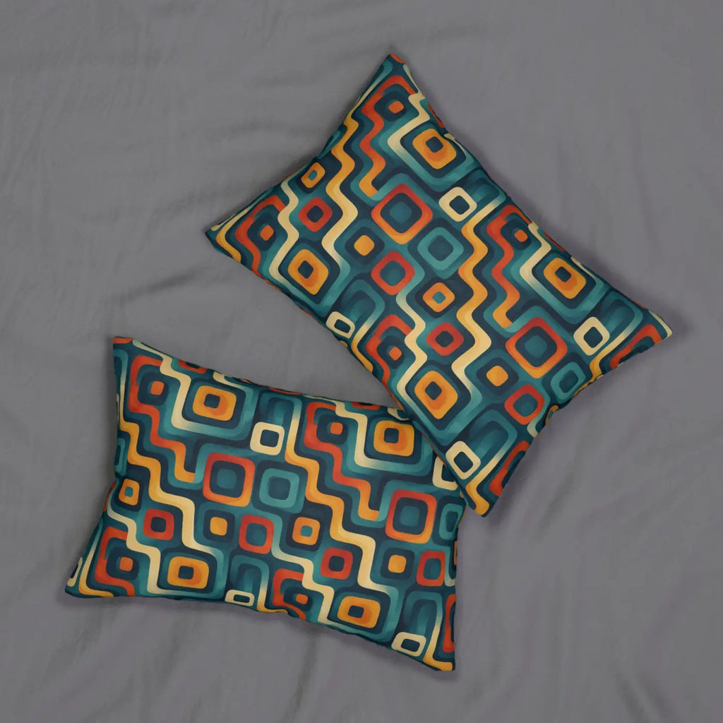 Abstract Pattern Lumbar Pillow - Spun Polyester - DipaliZ