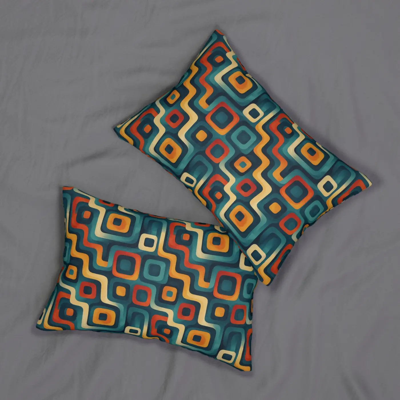 Abstract Pattern Lumbar Pillow - Spun Polyester - DipaliZ