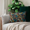 Abstract Pattern Lumbar Pillow - Spun Polyester - DipaliZ