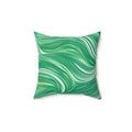 Polyester Square Pillow - Abstract Wavy Pattern - DipaliZ