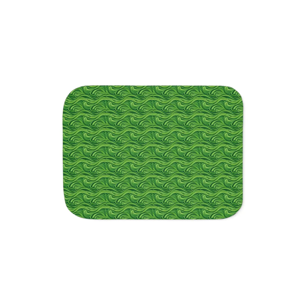 Sherpa Blanket - Abstract Wavy Pattern Cozy Design - DipaliZ