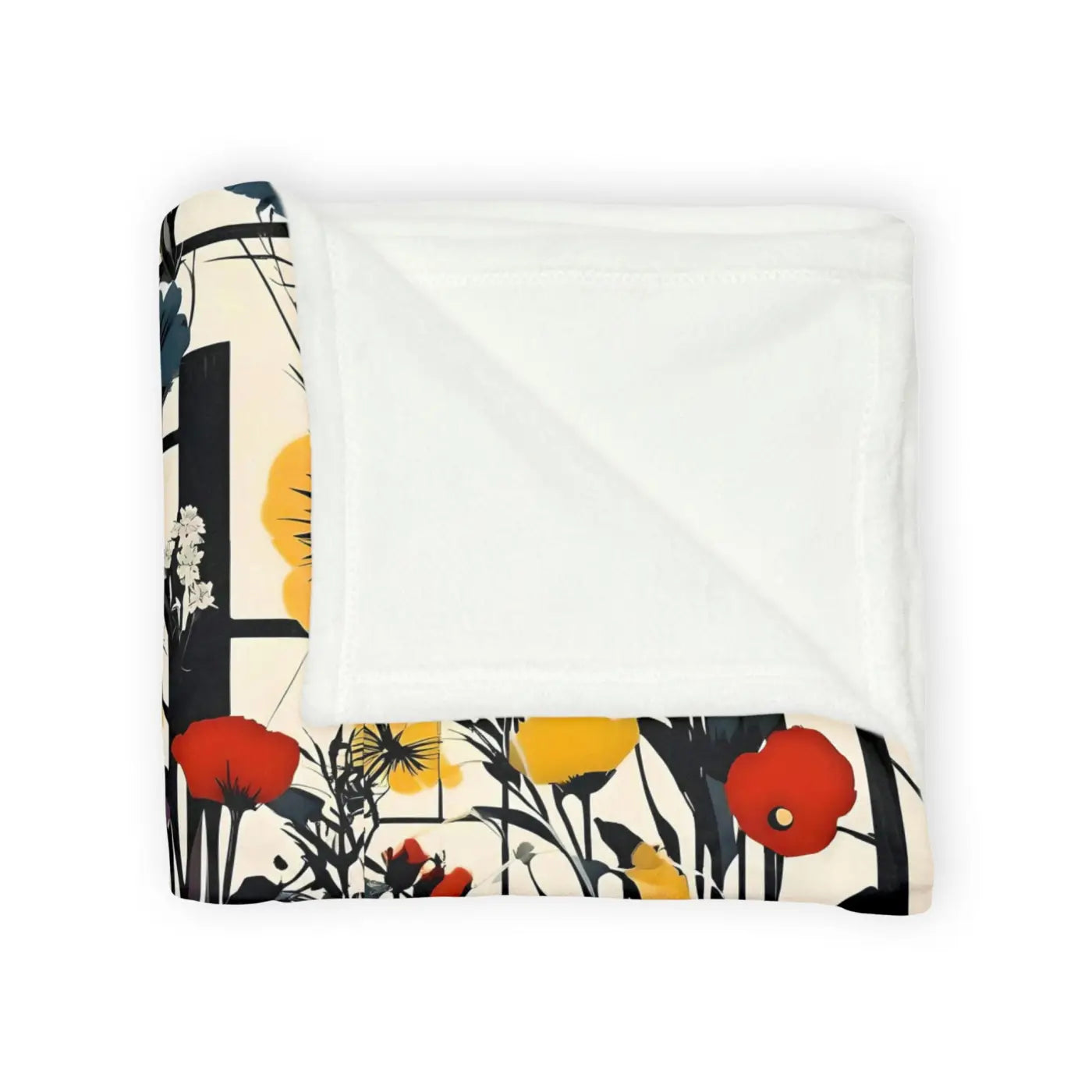 Soft Polyester Blanket - Abstract Wildflowers Pattern - DipaliZ