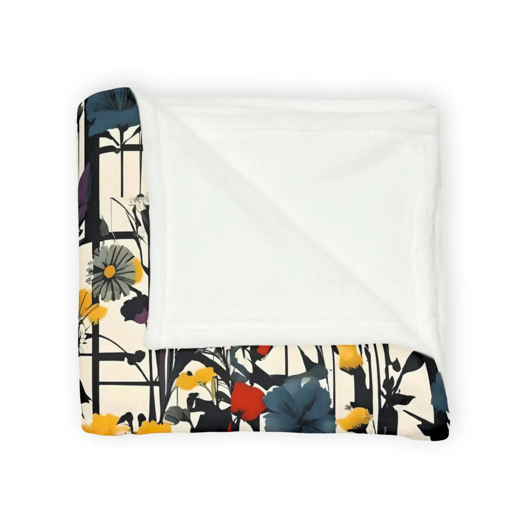 Soft Polyester Blanket - Abstract Wildflowers Pattern - DipaliZ