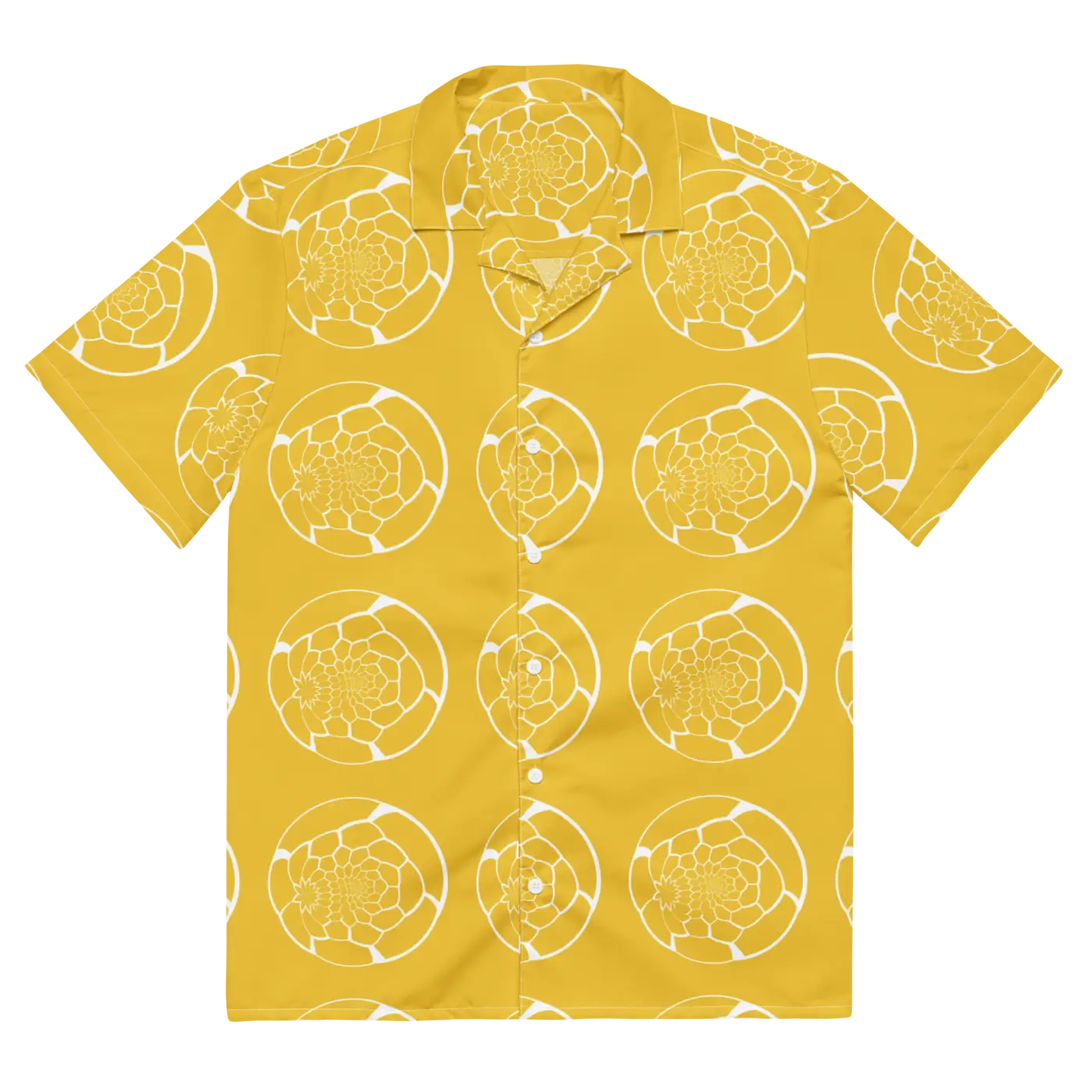 Abstract Yellow Unisex Button Shirt - Bold Summer Style - DipaliZ
