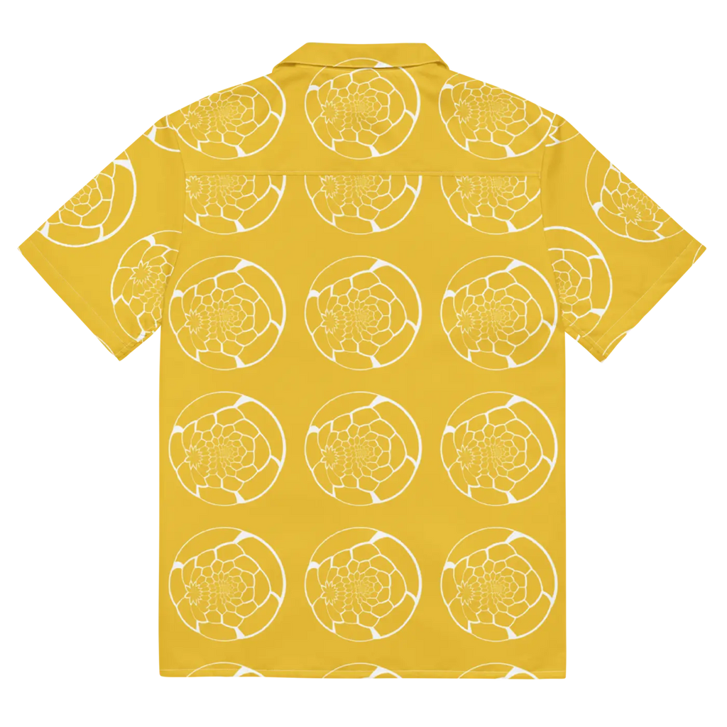Abstract Yellow Unisex Button Shirt - Bold Summer Style - DipaliZ