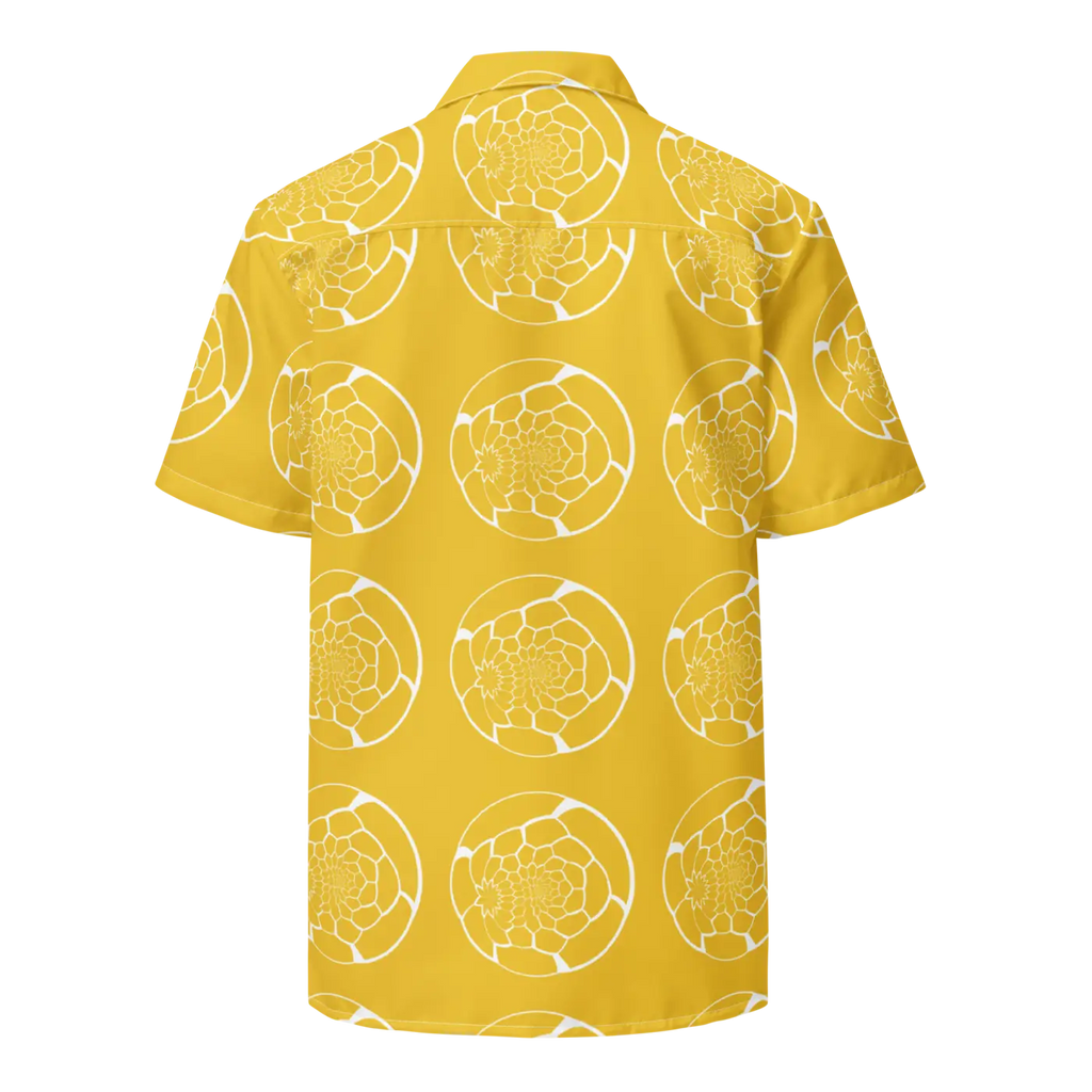 Abstract Yellow Unisex Button Shirt - Bold Summer Style - DipaliZ