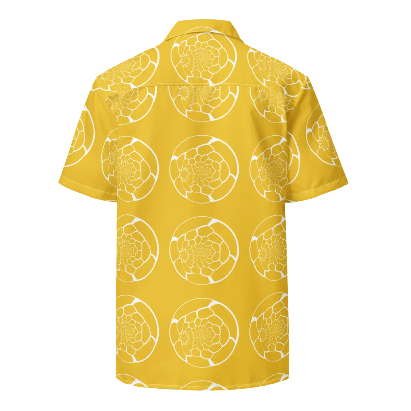 Abstract Yellow Unisex Button Shirt - Bold Summer Style - DipaliZ