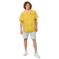 Abstract Yellow Unisex Button Shirt - Bold Summer Style - DipaliZ