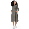 Long Sleeve Midi Dress - Timeless Elegance Style - DipaliZ