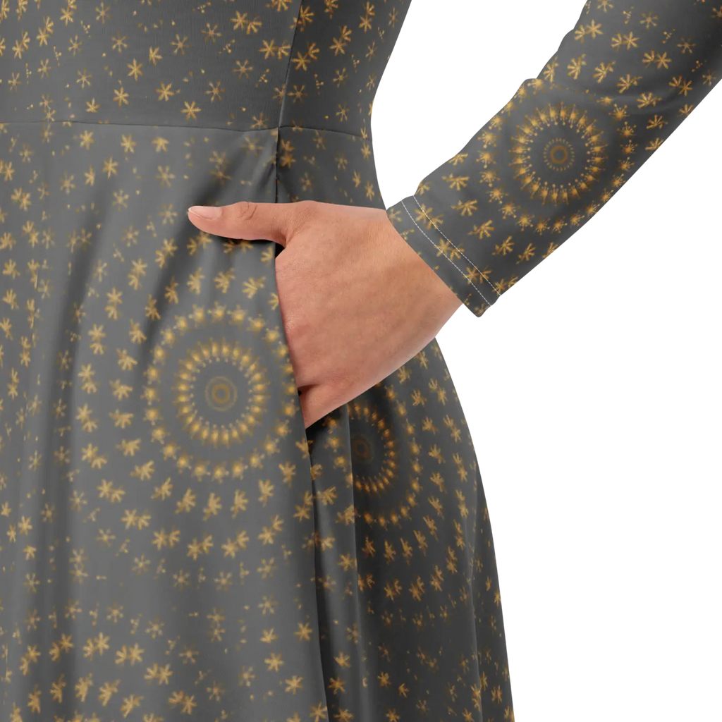 Long Sleeve Midi Dress - Timeless Elegance Style - DipaliZ