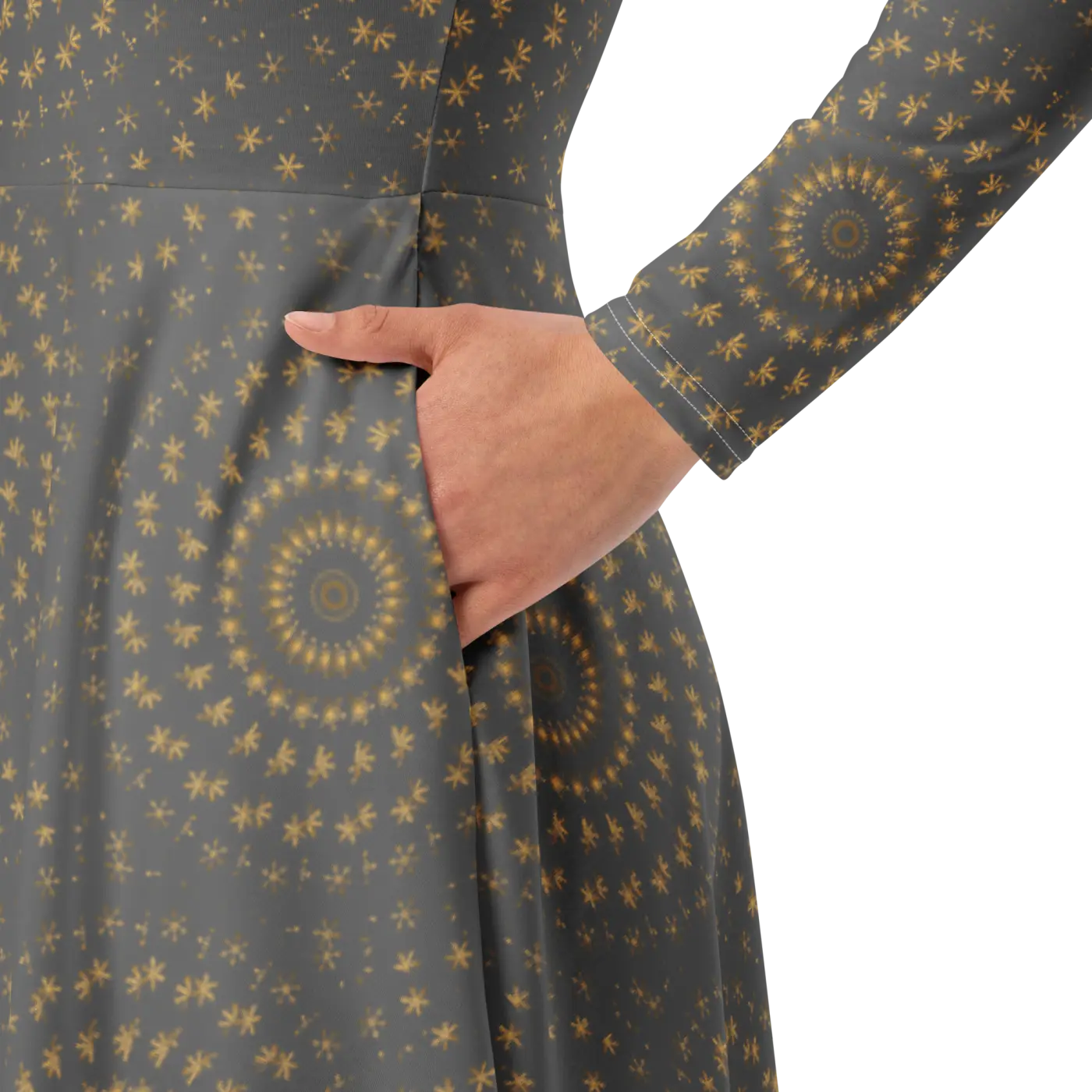 Long Sleeve Midi Dress - Timeless Elegance Style - DipaliZ