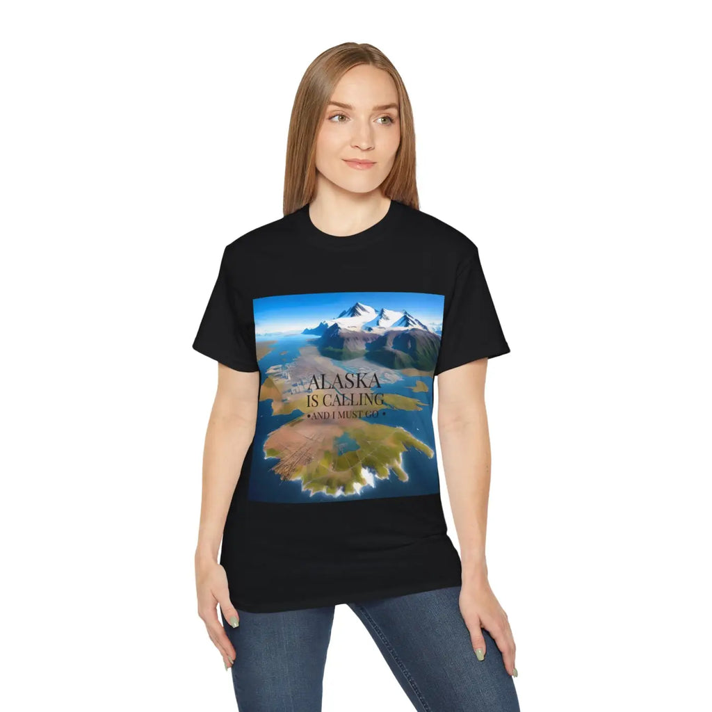 Alaska Is Calling Ultra Cotton Tee - Adventure Design - DipaliZ