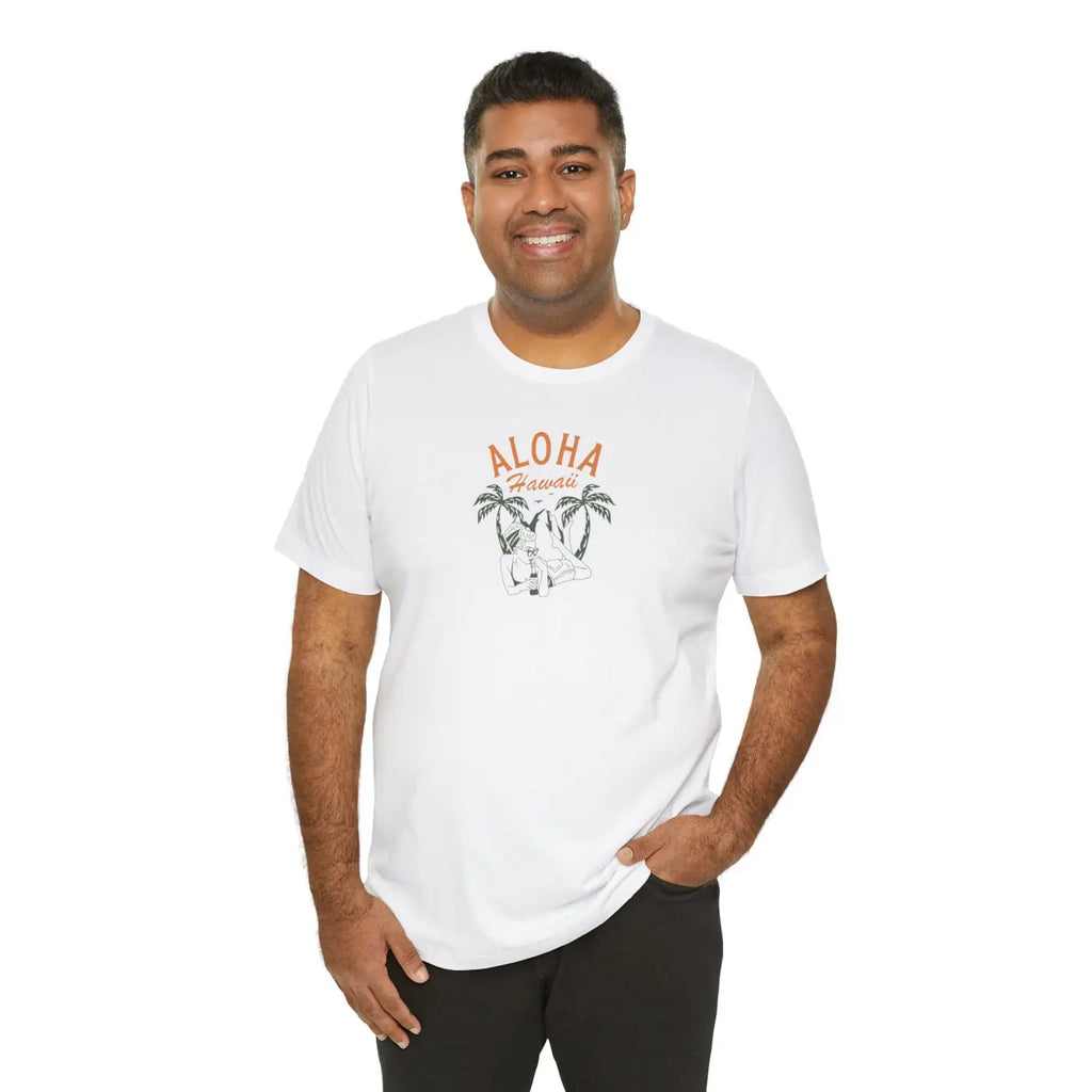 Unisex Jersey Short Sleeve Tee - Aloha Hawaii Print - DipaliZ
