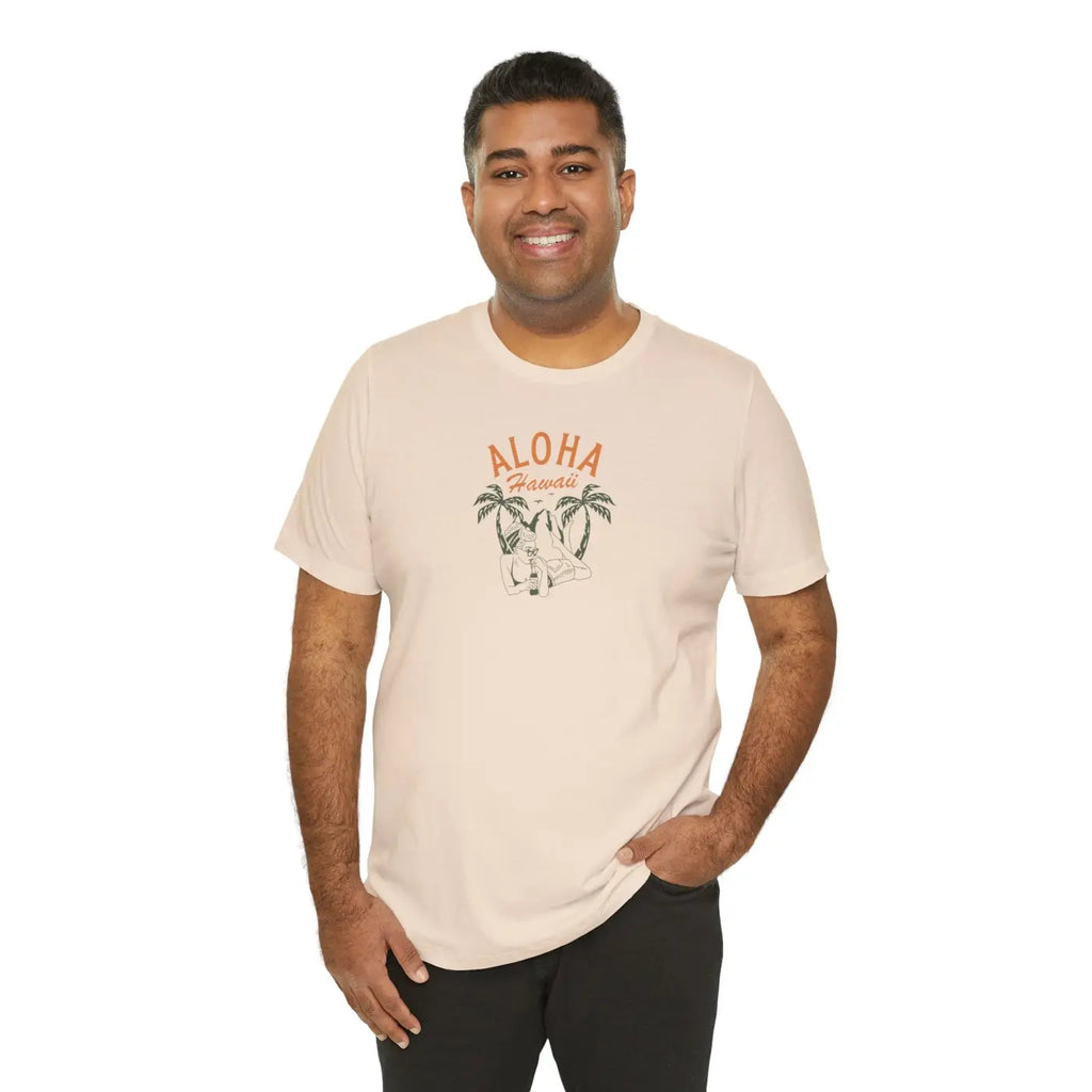 Unisex Jersey Short Sleeve Tee - Aloha Hawaii Print - DipaliZ