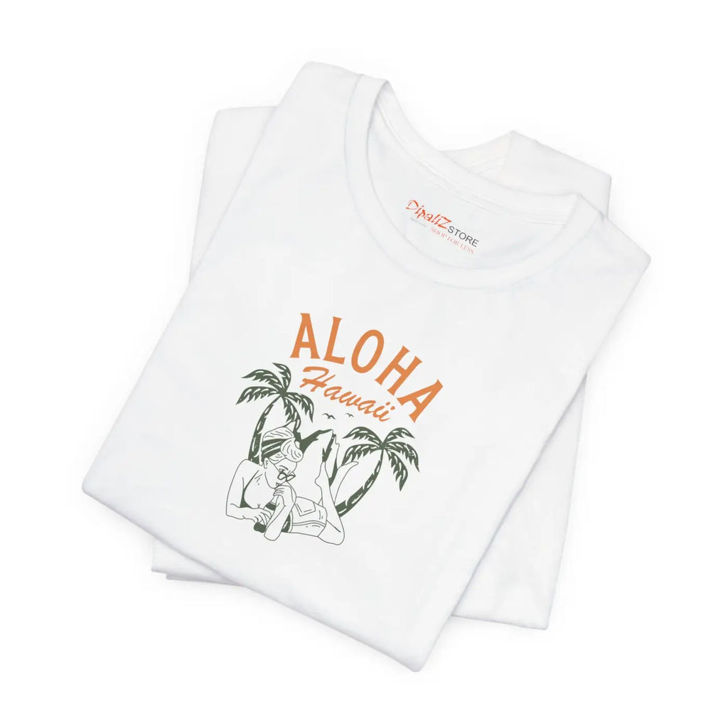 Unisex Jersey Short Sleeve Tee - Aloha Hawaii Print - DipaliZ