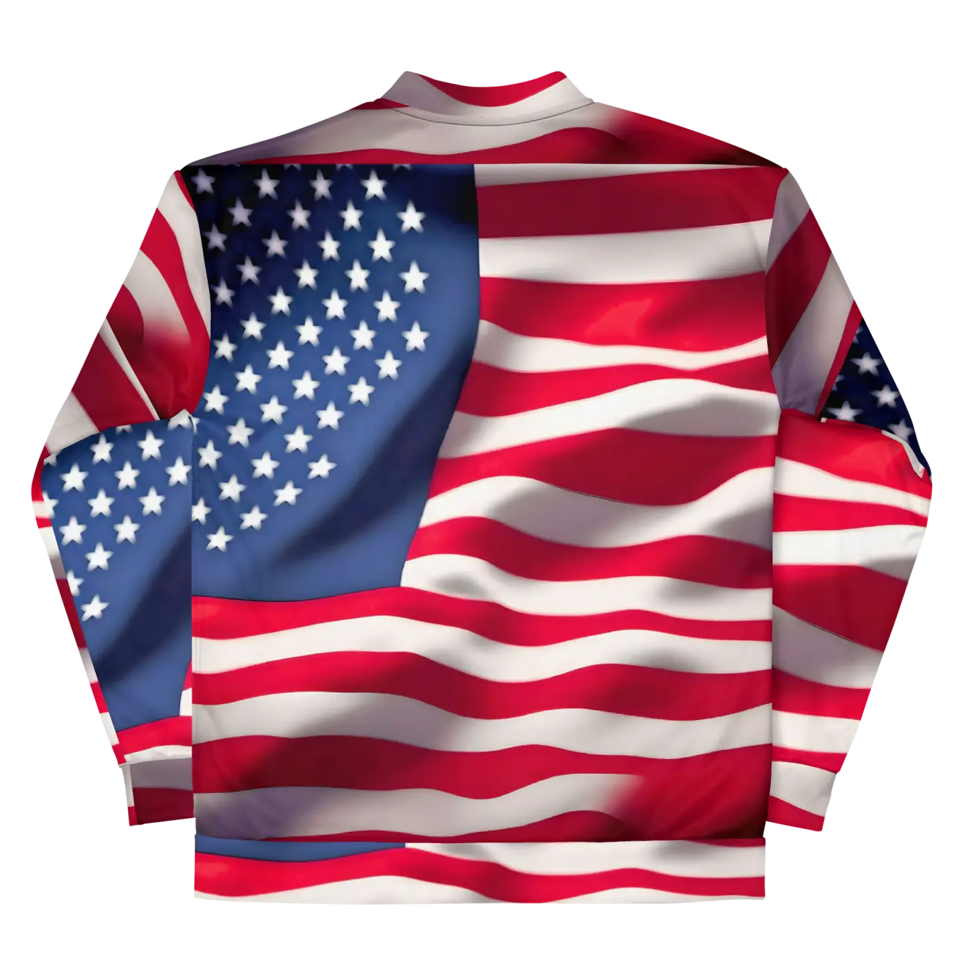 Unisex Bomber Jacket - American Flag Patriotic Style - DipaliZ