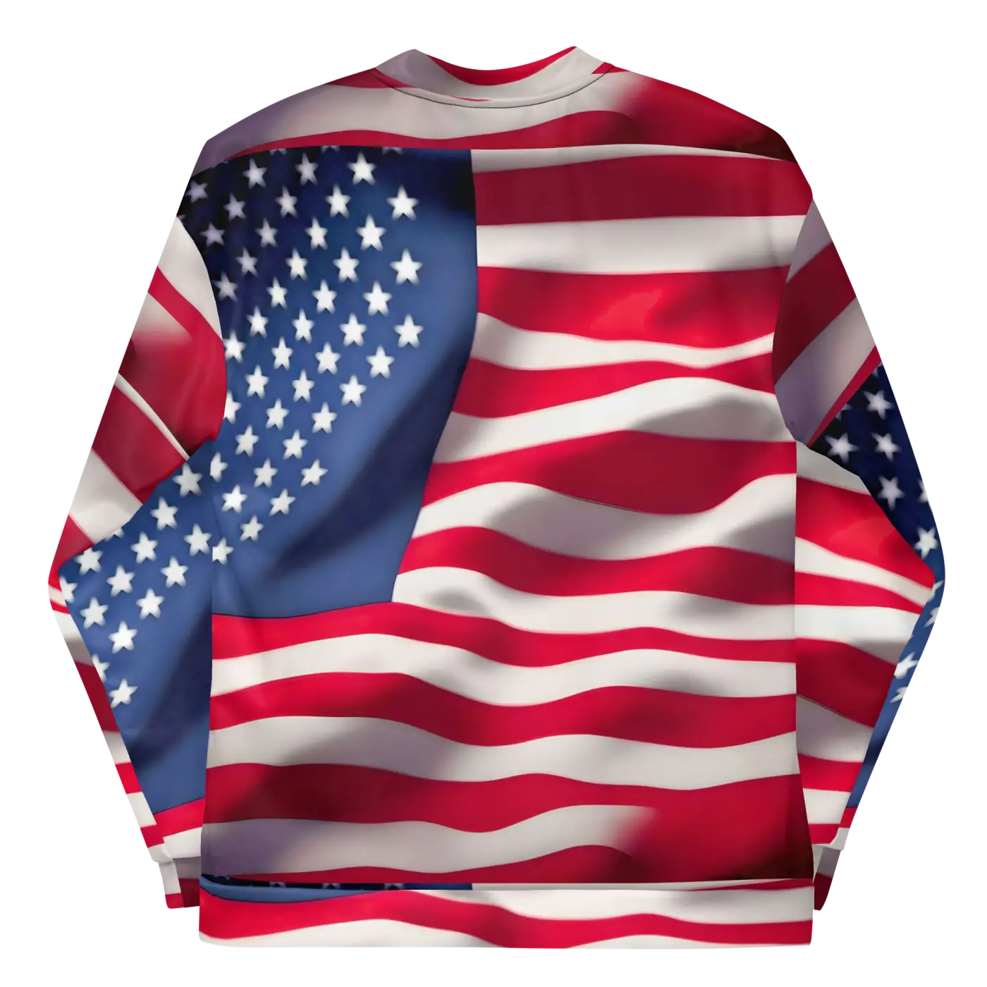 Unisex Bomber Jacket - American Flag Patriotic Style - DipaliZ