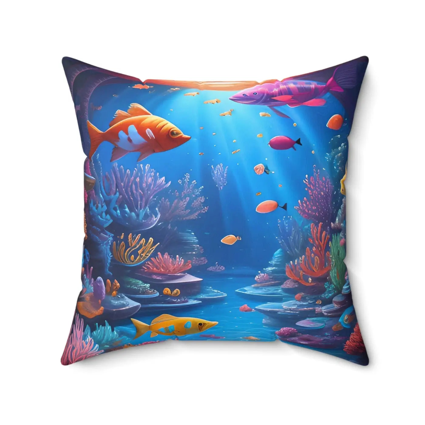 Vibrant Spun Polyester Square Pillow - Bold Home Decor - DipaliZ