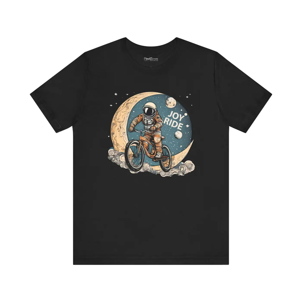 Unisex Jersey Short Sleeve Tee - Astronaut Moon Bicycle - DipaliZ