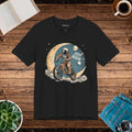 Unisex Jersey Short Sleeve Tee - Astronaut Moon Bicycle - DipaliZ