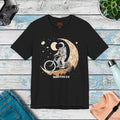 Unisex Jersey Short Sleeve Tee - Moon Astronaut Bicycle - DipaliZ
