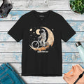 Unisex Jersey Short Sleeve Tee - Moon Astronaut Bike - DipaliZ
