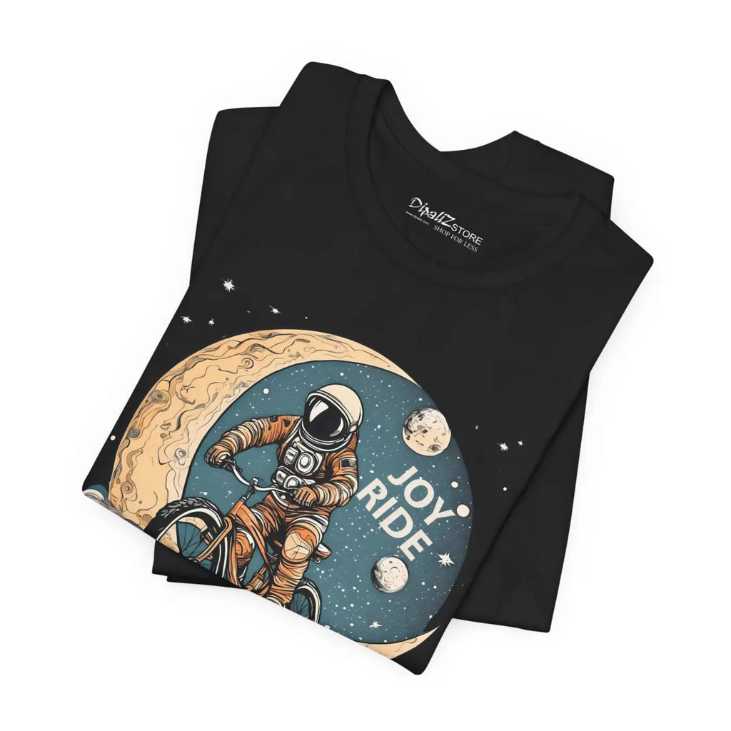 Unisex Jersey Short Sleeve Tee - Astronaut Moon Bicycle - DipaliZ