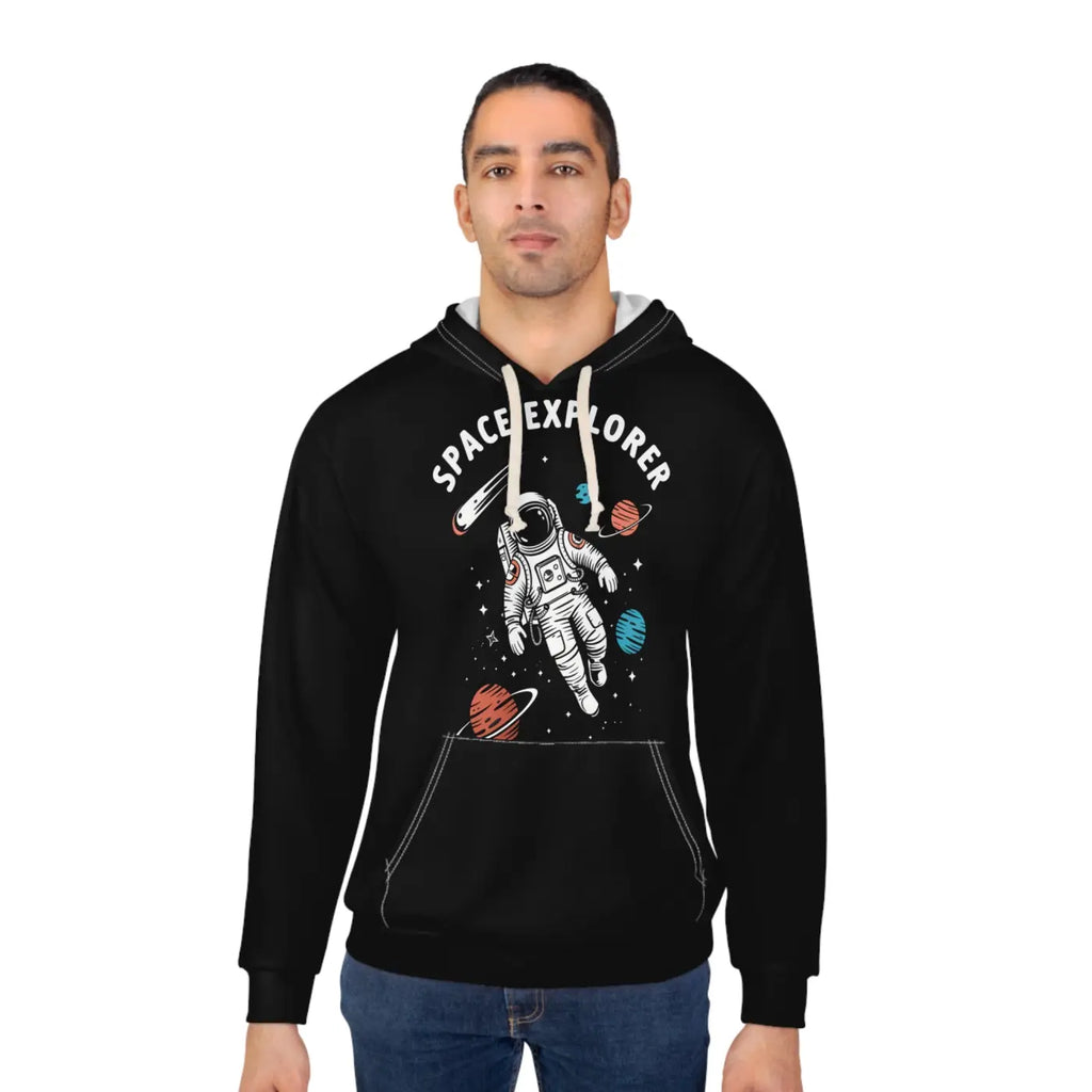 Astronaut Pullover Hoodie - Space Print Unisex - DipaliZ