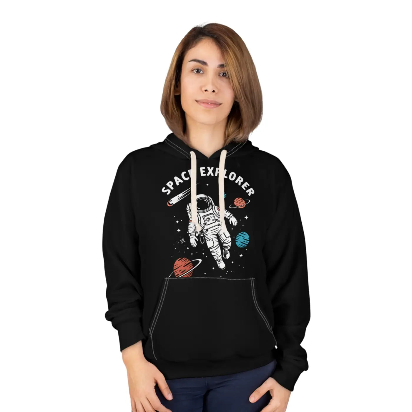 Astronaut Pullover Hoodie - Space Print Unisex - DipaliZ