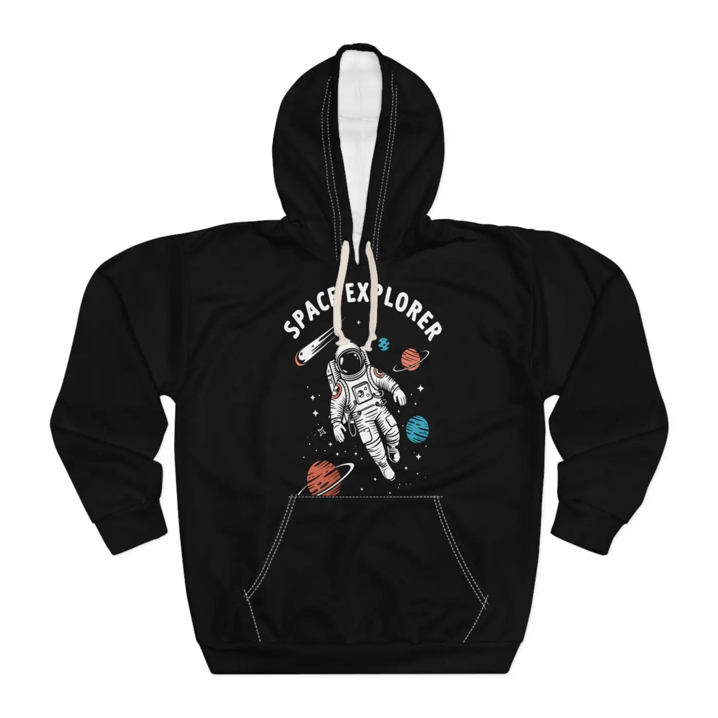 Astronaut Pullover Hoodie - Space Print Unisex - DipaliZ