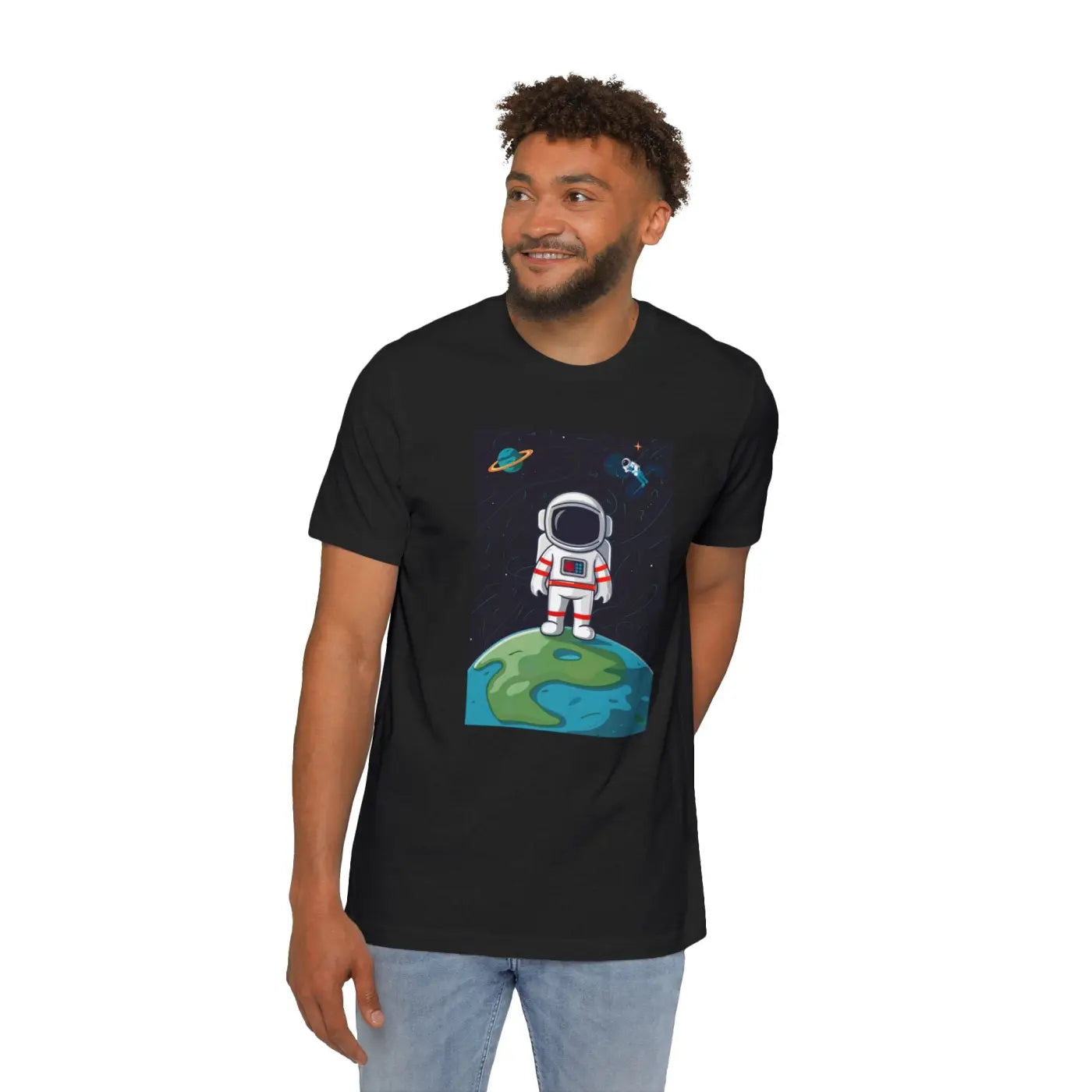 Unisex Deluxe Astronaut in Space T Shirt - Soft Cotton - DipaliZ