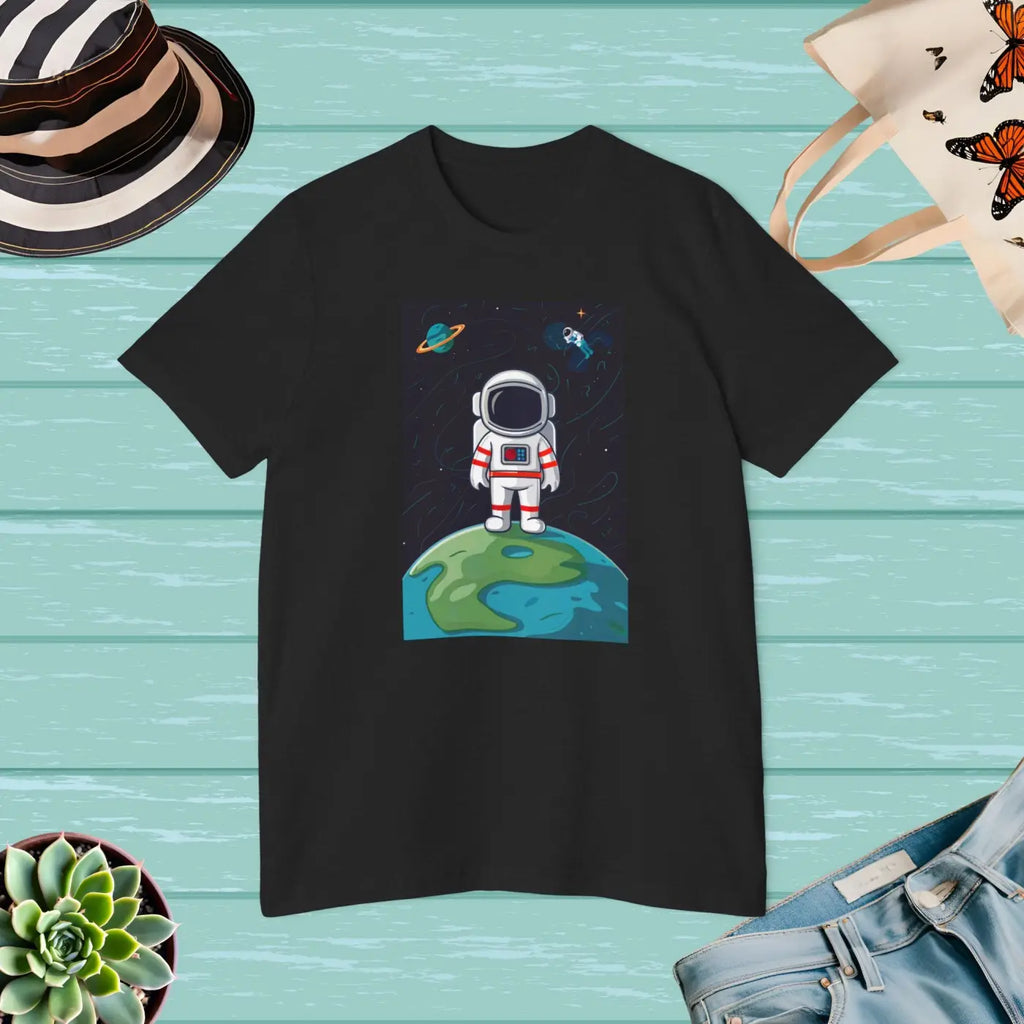 Unisex Deluxe Astronaut in Space T Shirt - Soft Cotton - DipaliZ