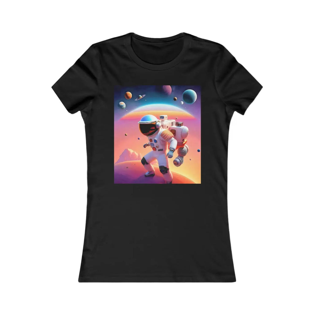 Space Walk Women's Favorite Tee - Cosmic Comfort Style - DipaliZ