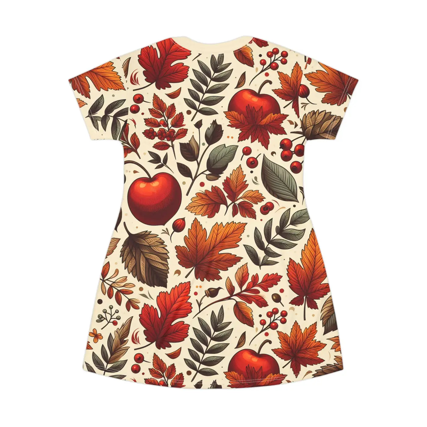 Autumn Foliage Shirt Dress - Fall Wardrobe Essential - DipaliZ
