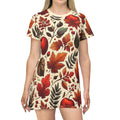 Autumn Foliage Shirt Dress - Fall Wardrobe Essential - DipaliZ