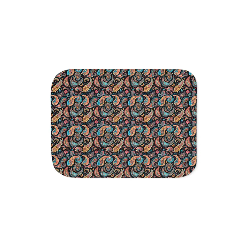 Sherpa Blanket - Autumn Foliage Paisley Two Colors - DipaliZ