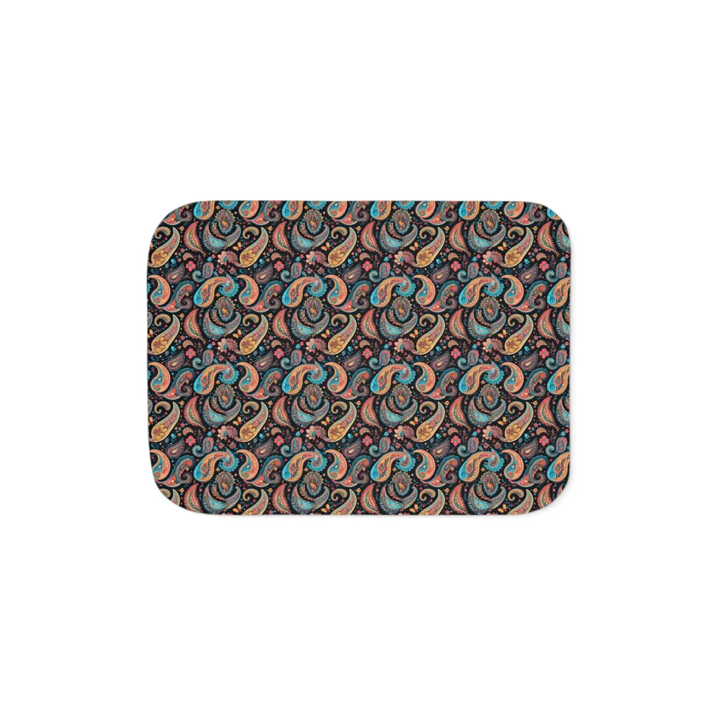 Sherpa Blanket - Autumn Foliage Paisley Two Colors - DipaliZ