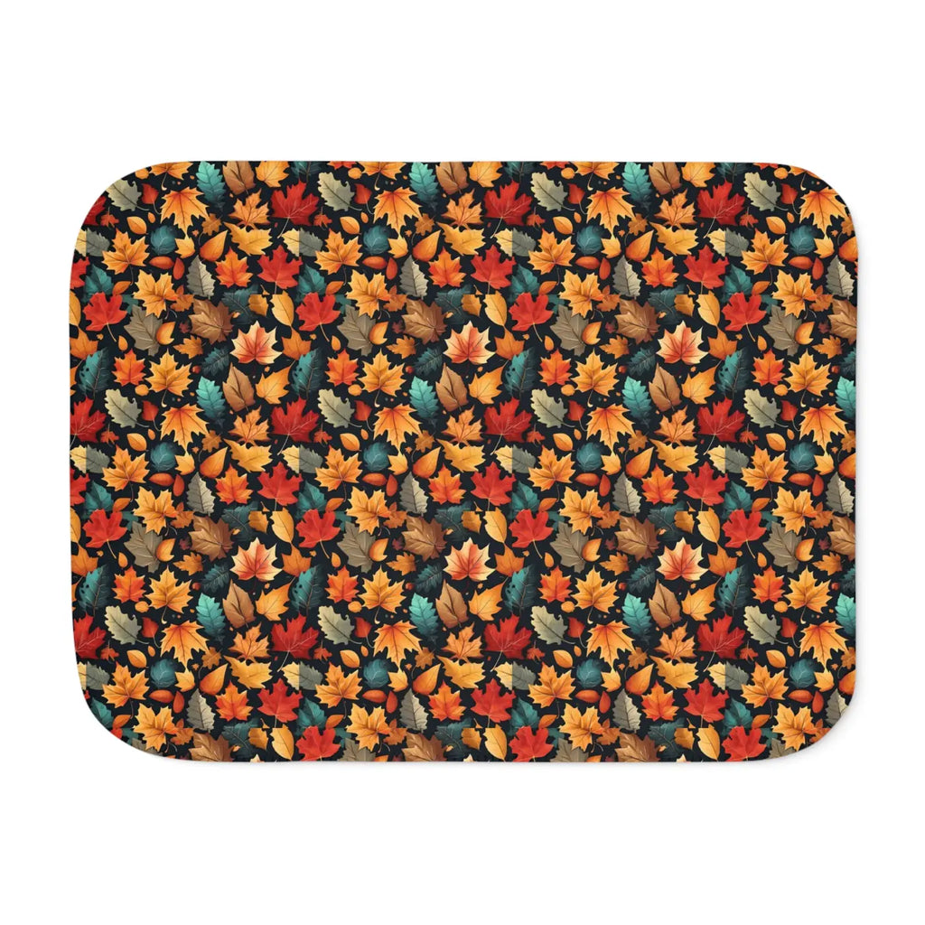 Sherpa Blanket - Autumn Foliage Two Colors - DipaliZ