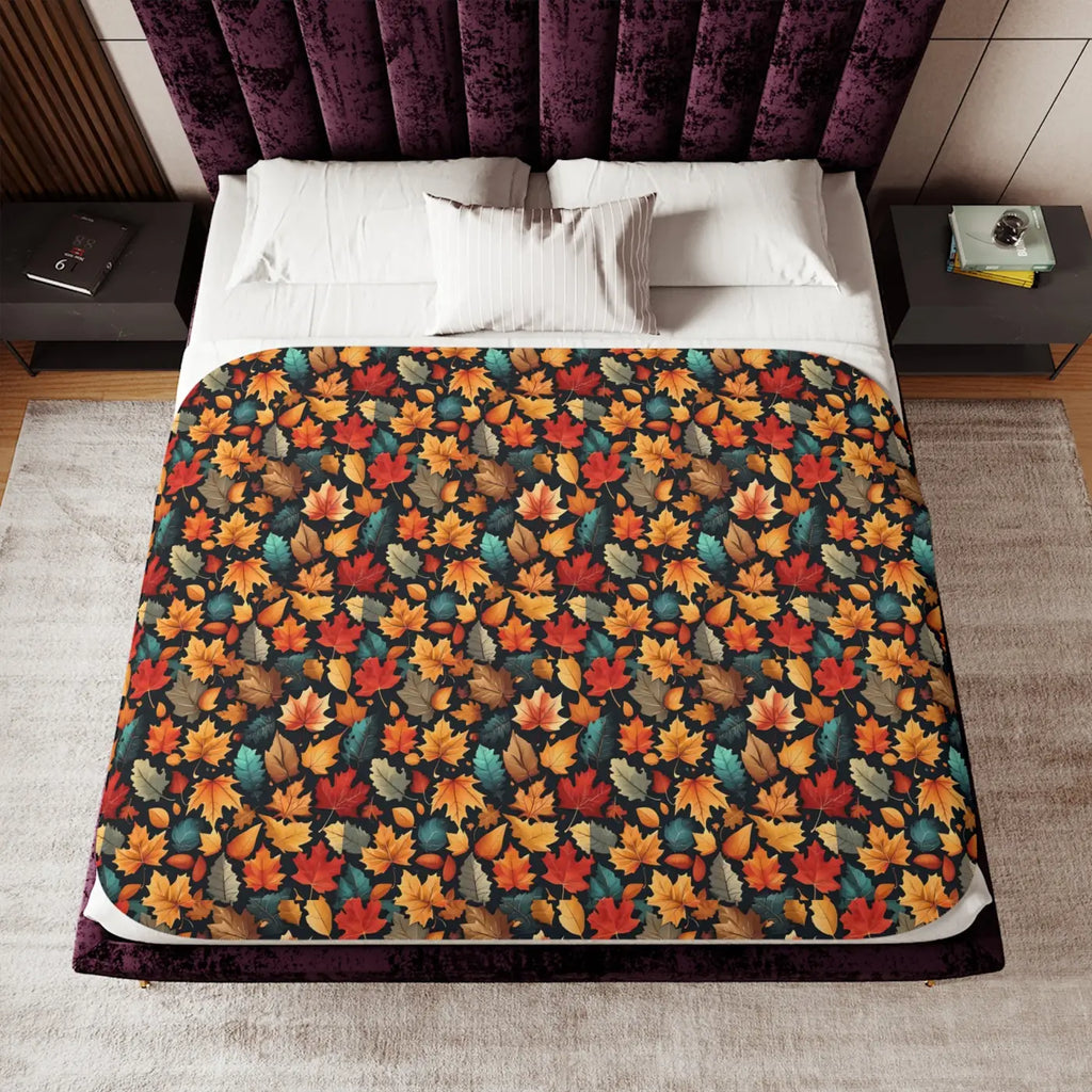 Sherpa Blanket - Autumn Foliage Two Colors - DipaliZ