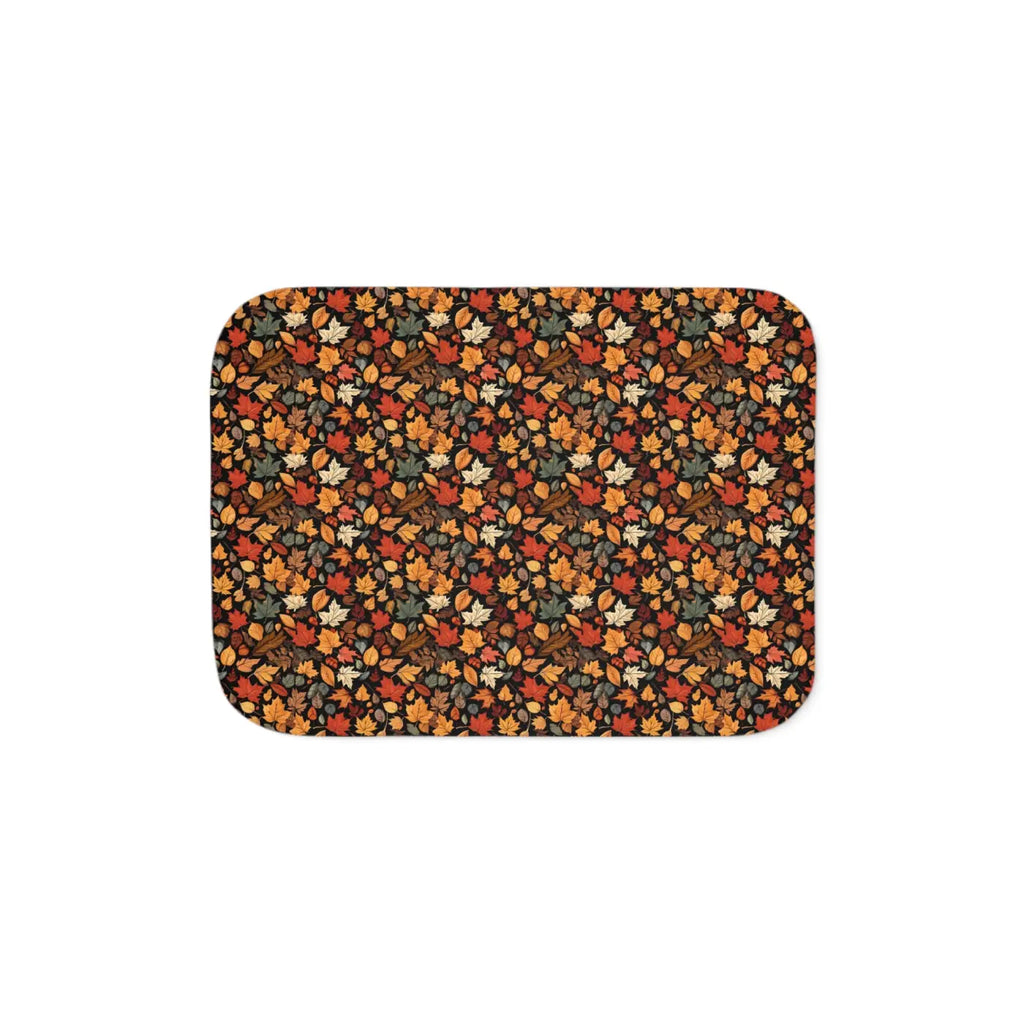 Sherpa Blanket - Autumn Foliage Print - DipaliZ