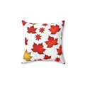 Autumn Leaves Pattern Throw Pillow - Polyester Square - DipaliZ