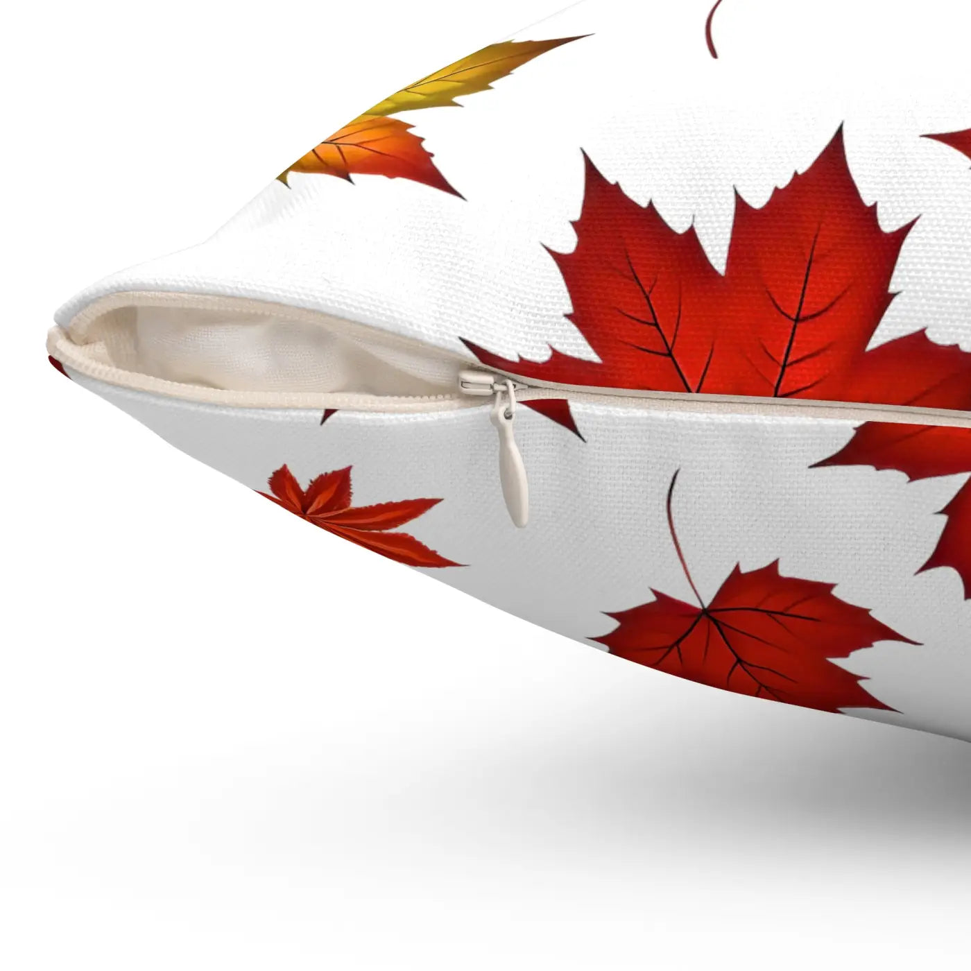 Autumn Leaves Pattern Throw Pillow - Polyester Square - DipaliZ