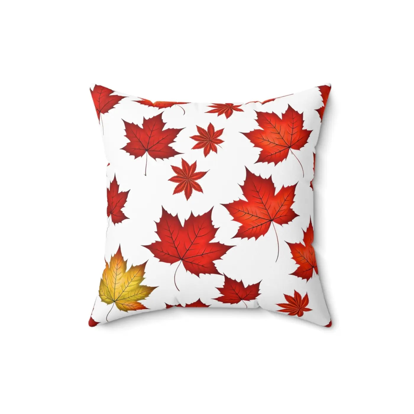 Autumn Leaves Pattern Throw Pillow - Polyester Square - DipaliZ