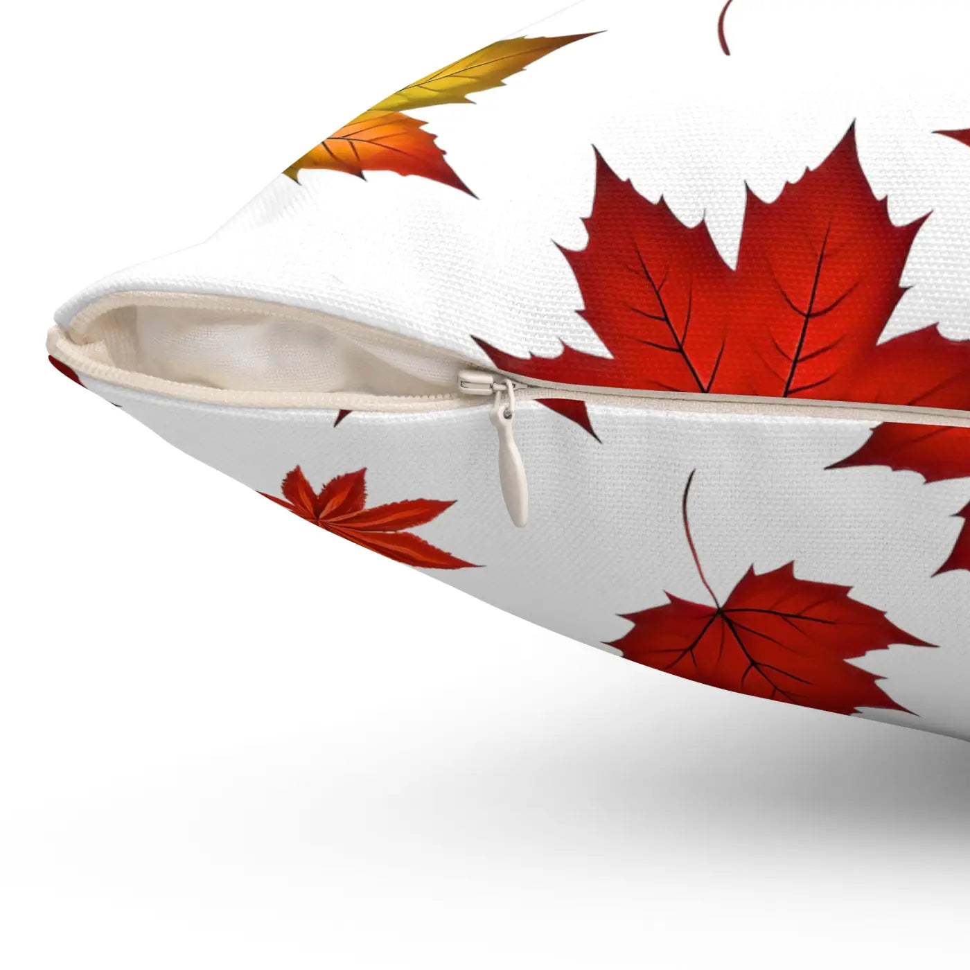 Autumn Leaves Pattern Throw Pillow - Polyester Square - DipaliZ