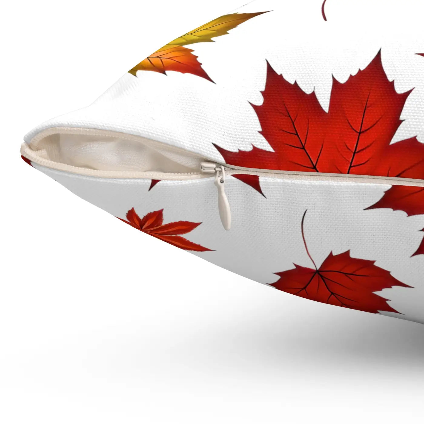 Autumn Leaves Pattern Throw Pillow - Polyester Square - DipaliZ