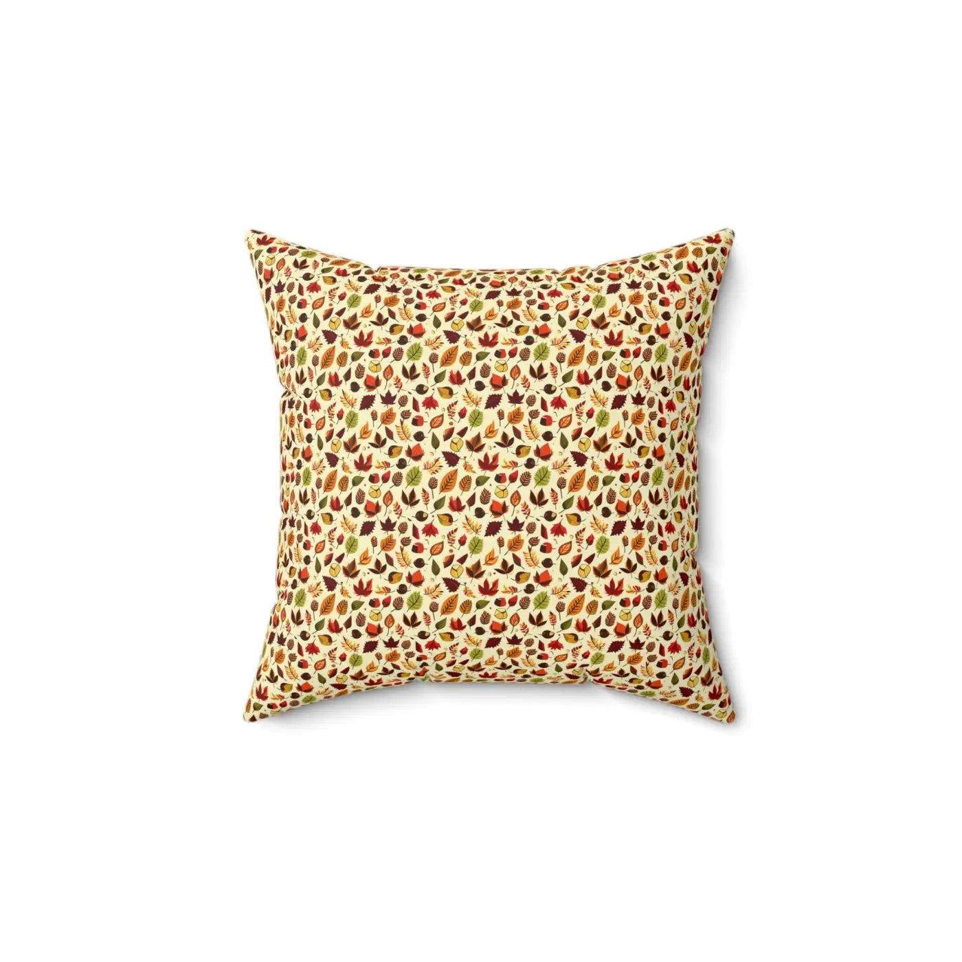 Autumn Leaves Pattern Polyester Square Pillow - Fall Decor - DipaliZ