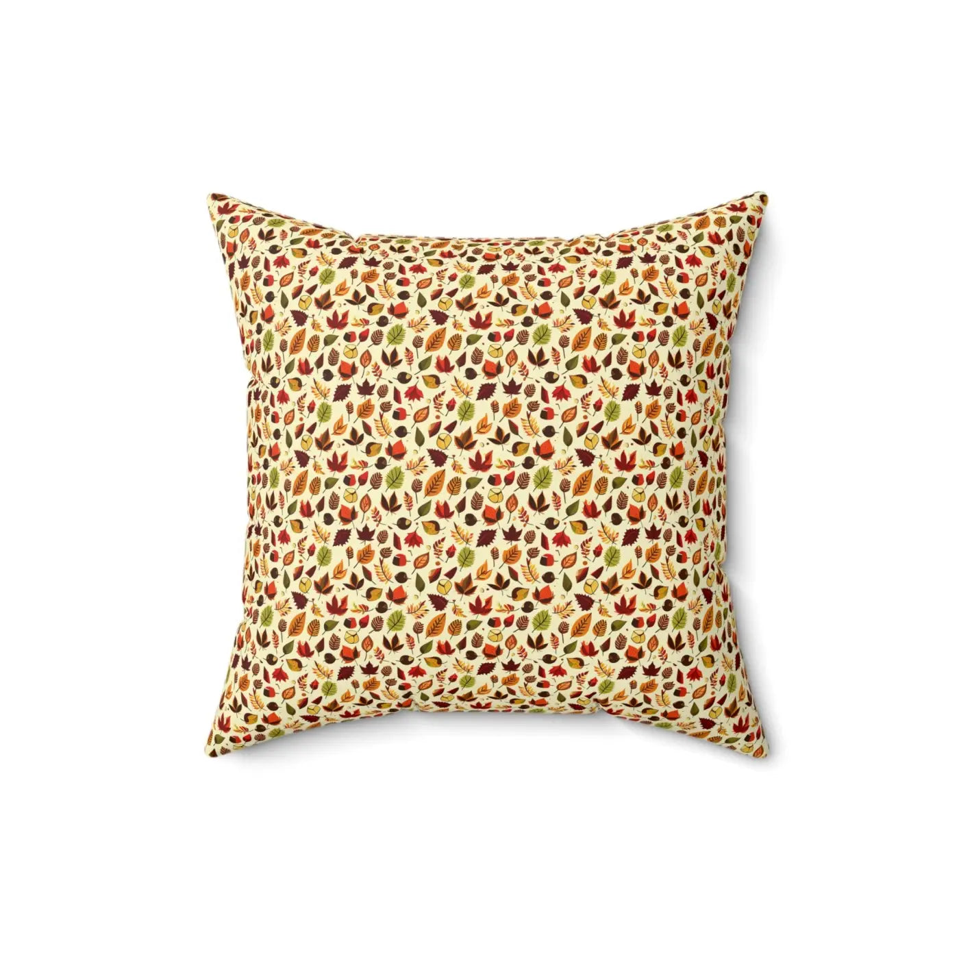Autumn Leaves Pattern Polyester Square Pillow - Fall Decor - DipaliZ