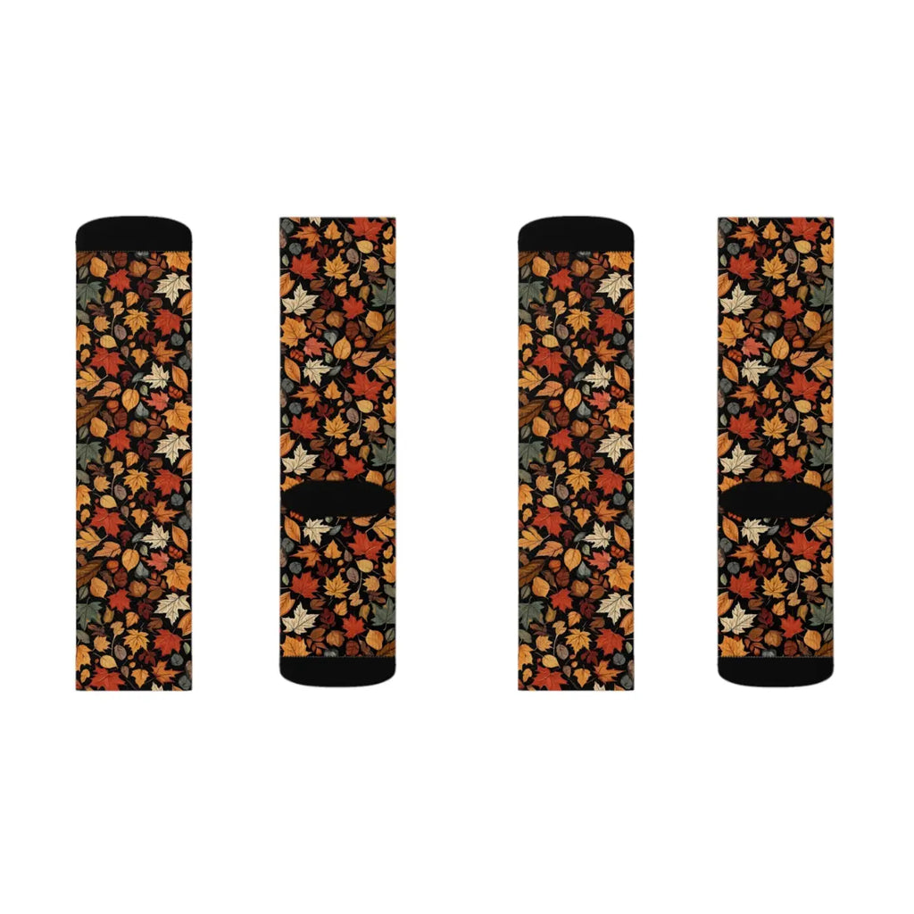 Cozy Socks - Autumn Leaves Pattern Fall Comfort - DipaliZ